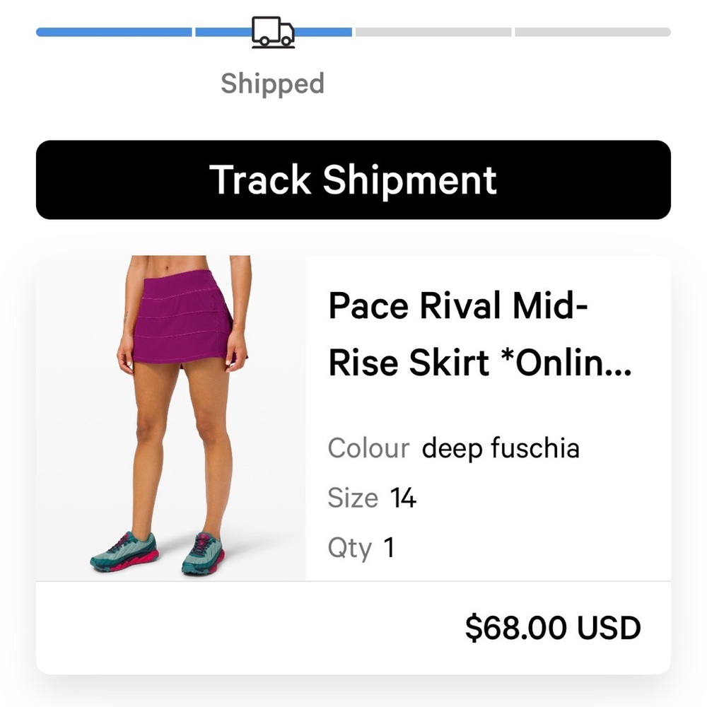 🍋 Lululemon Pace Rival Skirt Reg|  14
Great pre-owned condition smoke-free home